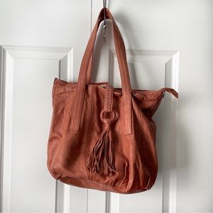 Day & Mood Leather Tassel Bucket Purse